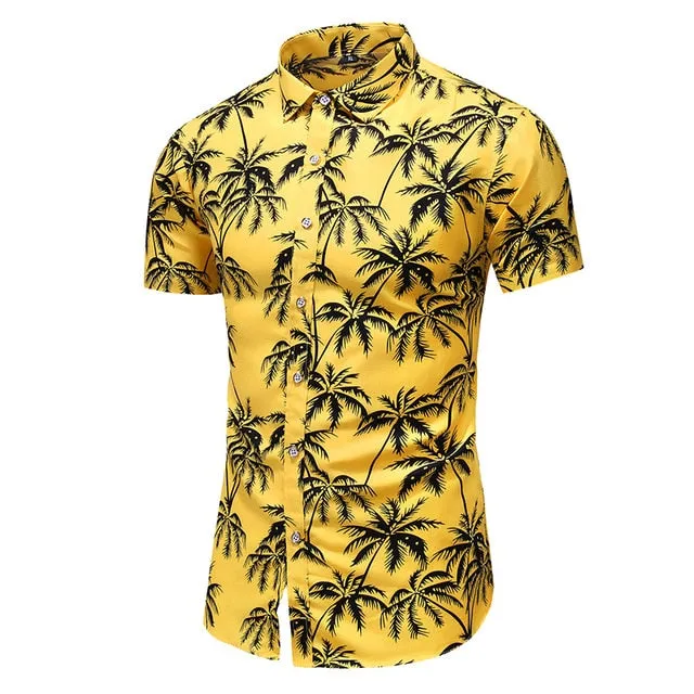 DESIGN SHORT SLEEVE CASUAL SHIRT MEN'S PRINT BEACH BLOUSE NEW SUMMER MEN'S SHIRTS
