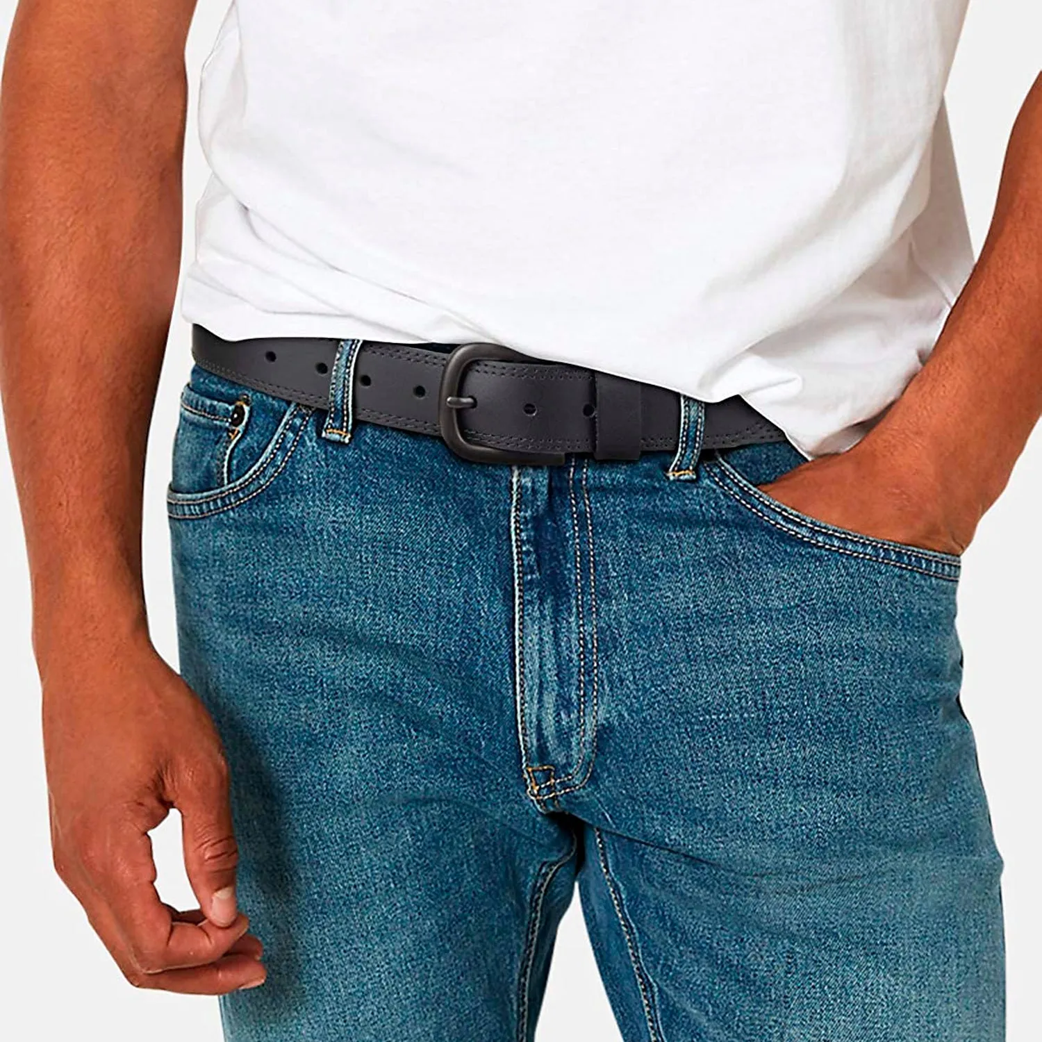 Dickies Men's Casual Leather Belt | Black