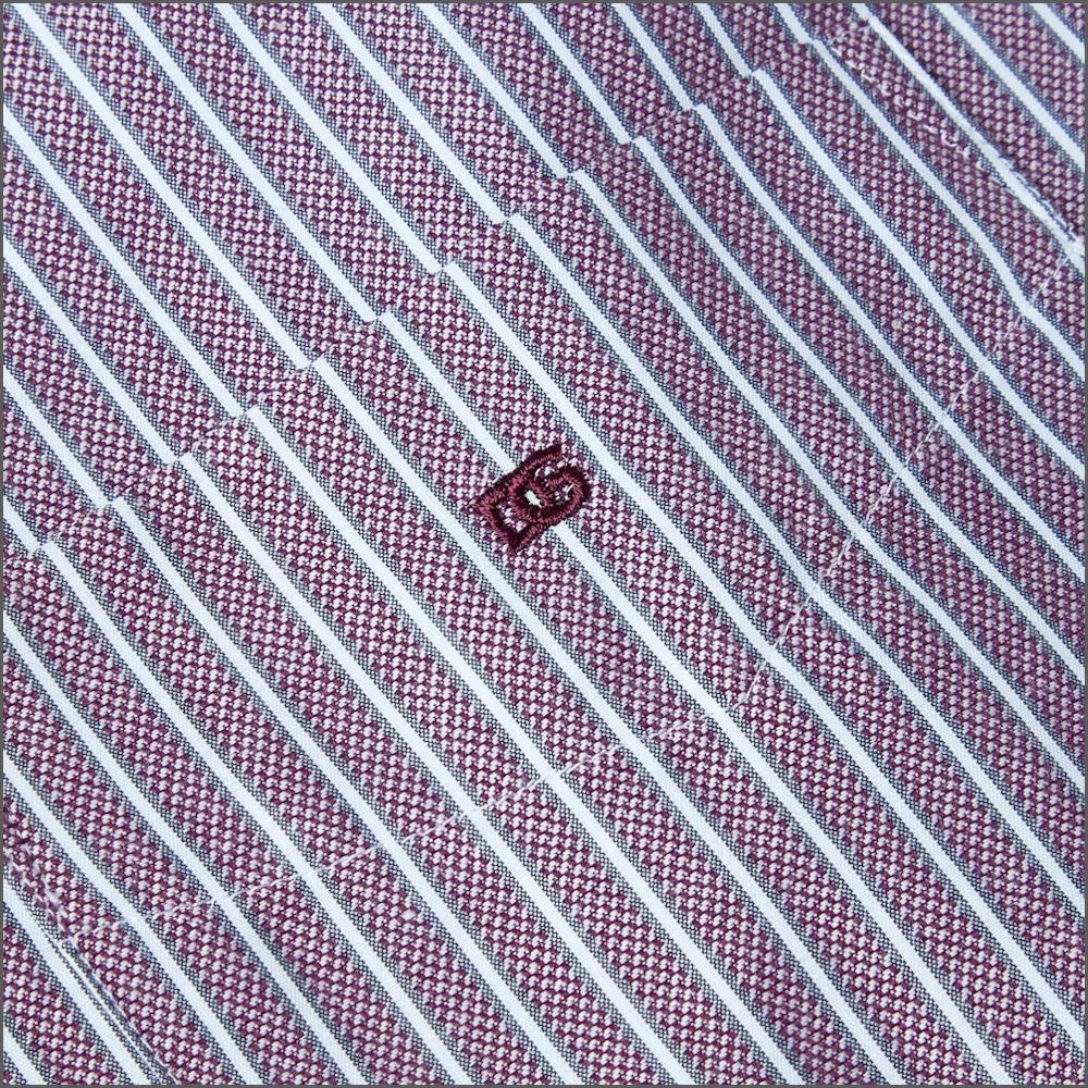 Drifter Ivano Purple & White Stripe Shirt--