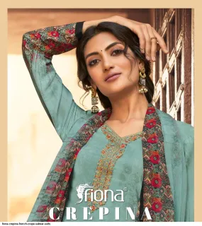 FIONA CREPINA DESIGNER FRENCH CRAPE FANCY SALWAR KAMEEZ