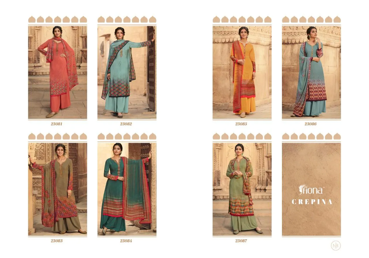 FIONA CREPINA DESIGNER FRENCH CRAPE FANCY SALWAR KAMEEZ