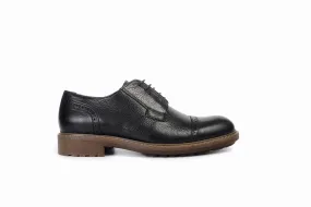 FOOT FEDERATION DERBY CAP-TOE MENS SHOE BLACK