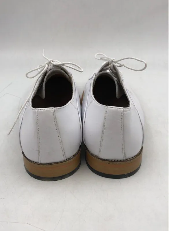 Giovanni Men's White Almond Toe Lace-Up Oxford Dress Shoes - Size 12