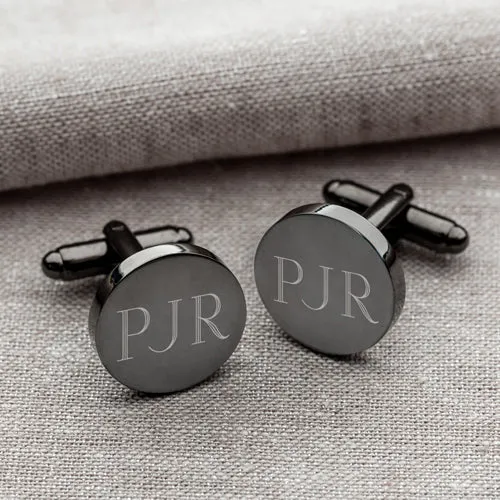 Gunmetal Round Cufflinks