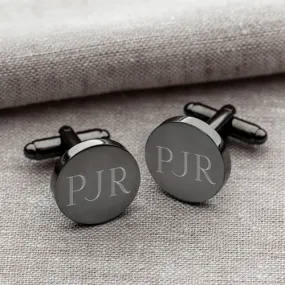 Gunmetal Round Cufflinks