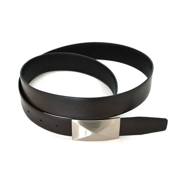 HADLEY - Mens Black Leather Reversible Belt