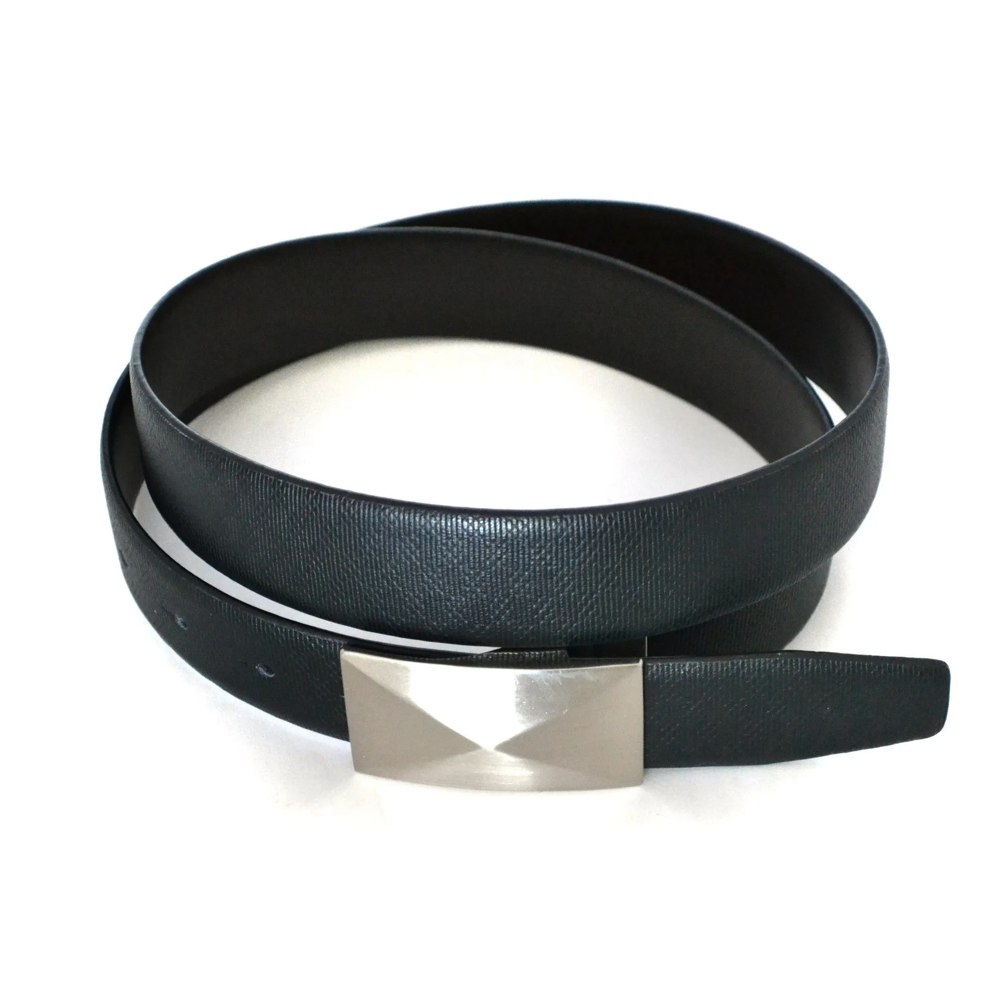 HADLEY - Mens Black Leather Reversible Belt