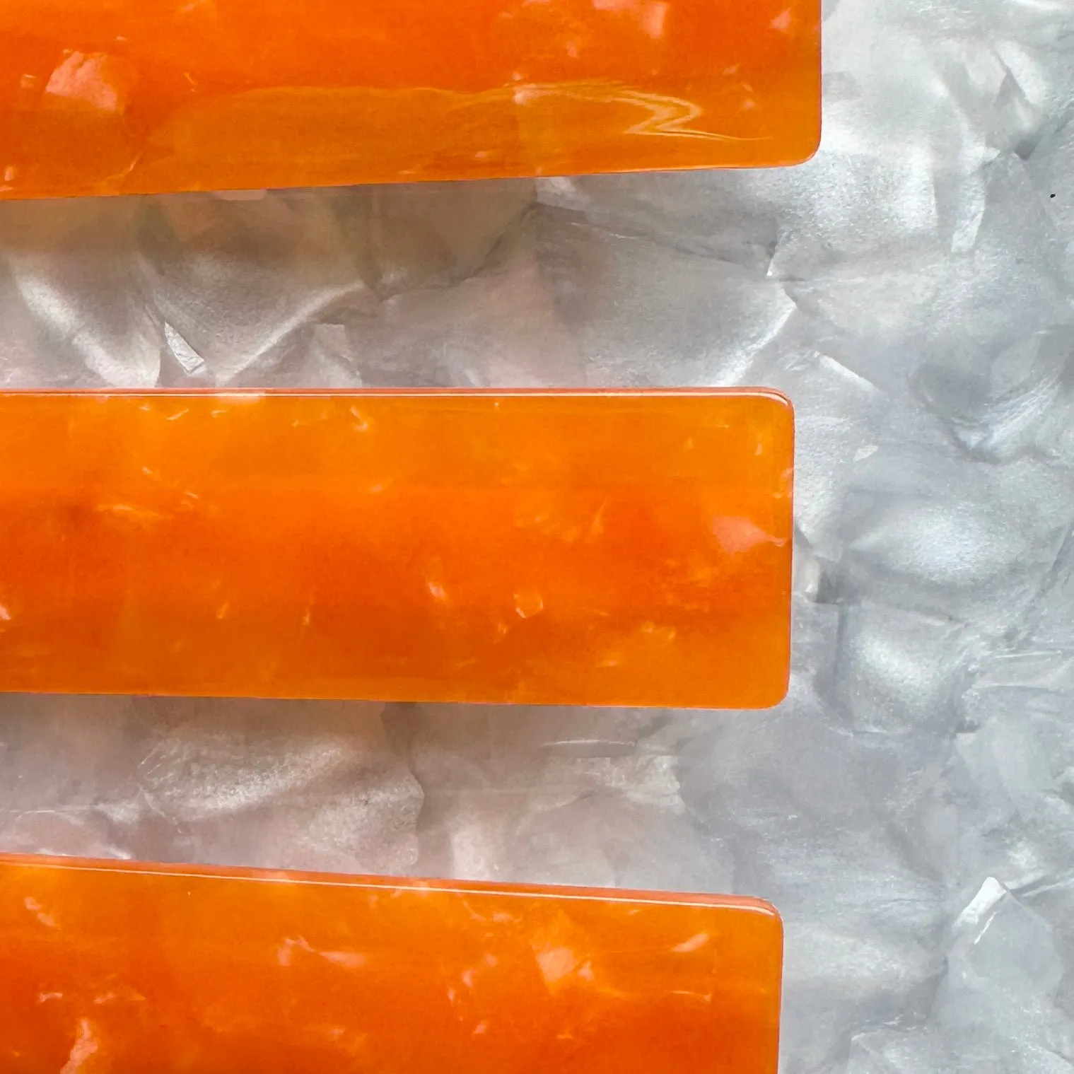 Hair Clip Trio in Blaze