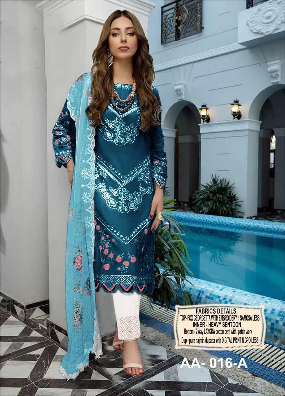 Heavy Georgette With Heavy Embroidery Suit