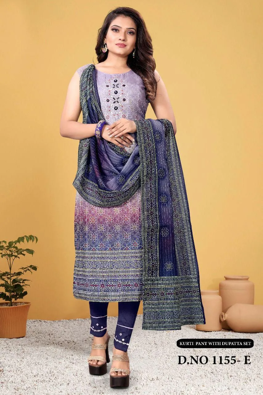 Heavy Sanderi Silk With Digital Print Suit