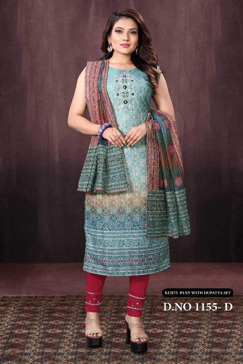 Heavy Sanderi Silk With Digital Print Suit