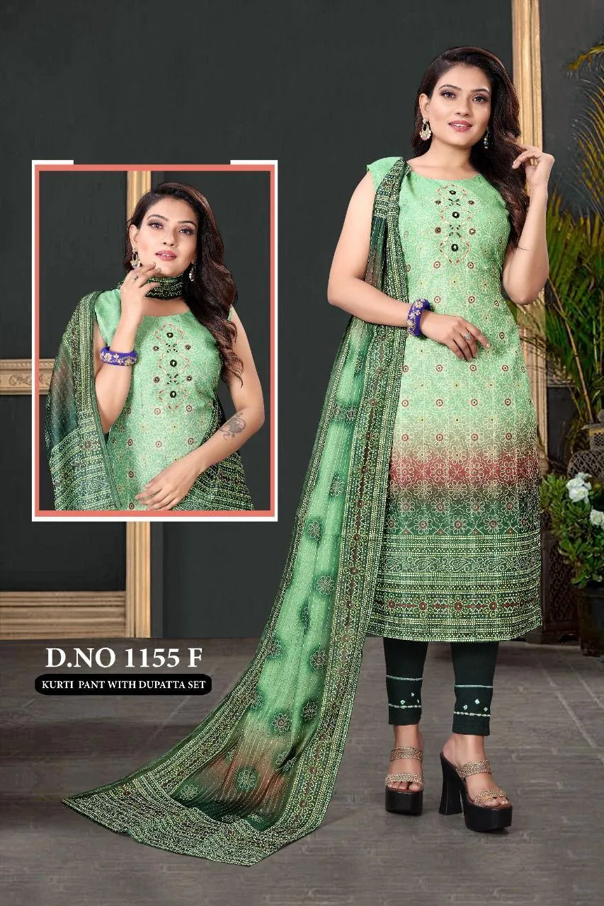 Heavy Sanderi Silk With Digital Print Suit