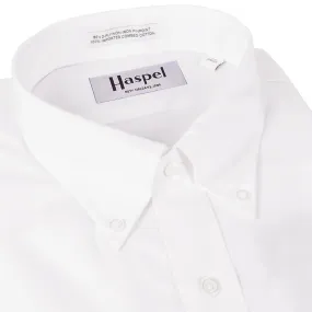 Howard Solid White Pinpoint Oxford (Regular Fit) Dress Shirt - Button Down Collar