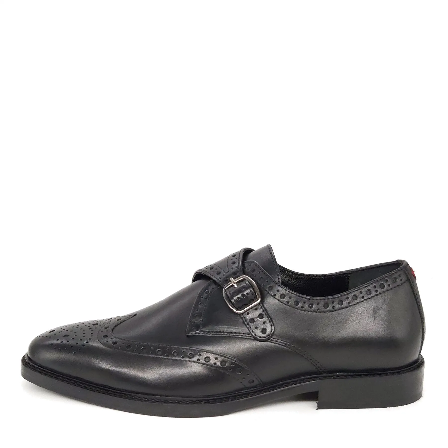 HX London Barnet Monk Strap Brogue Shoes