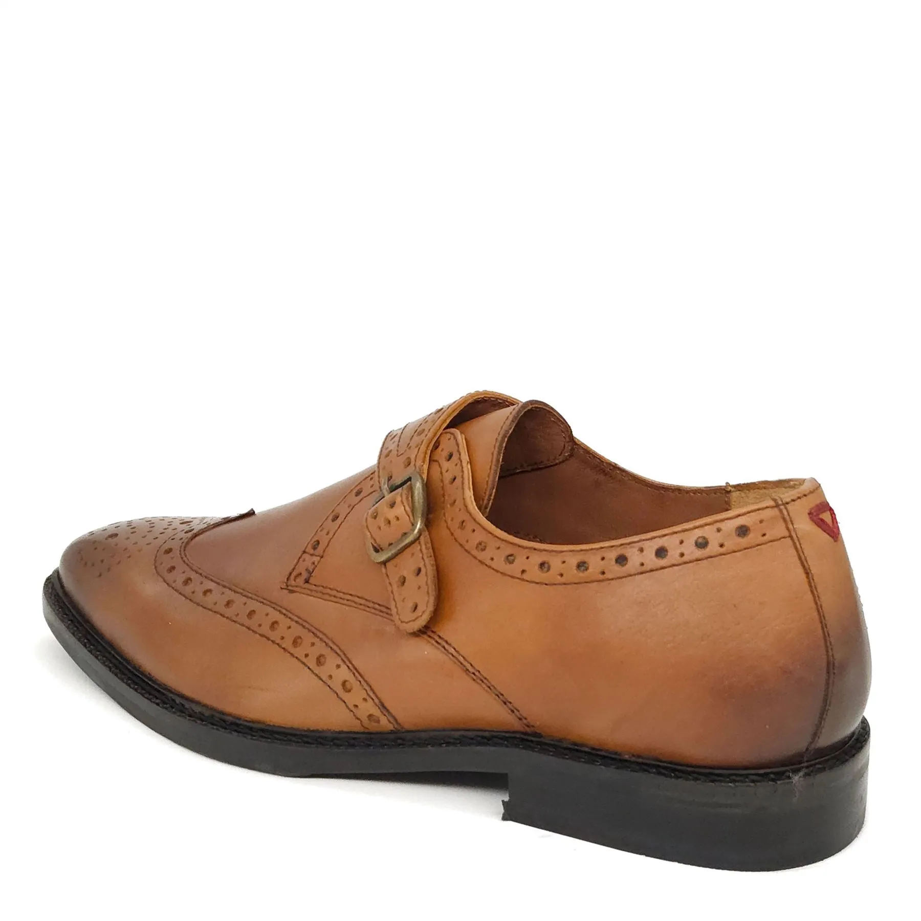 HX London Barnet Monk Strap Brogue Shoes