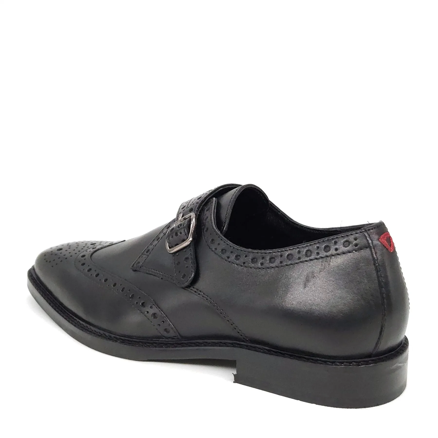 HX London Barnet Monk Strap Brogue Shoes
