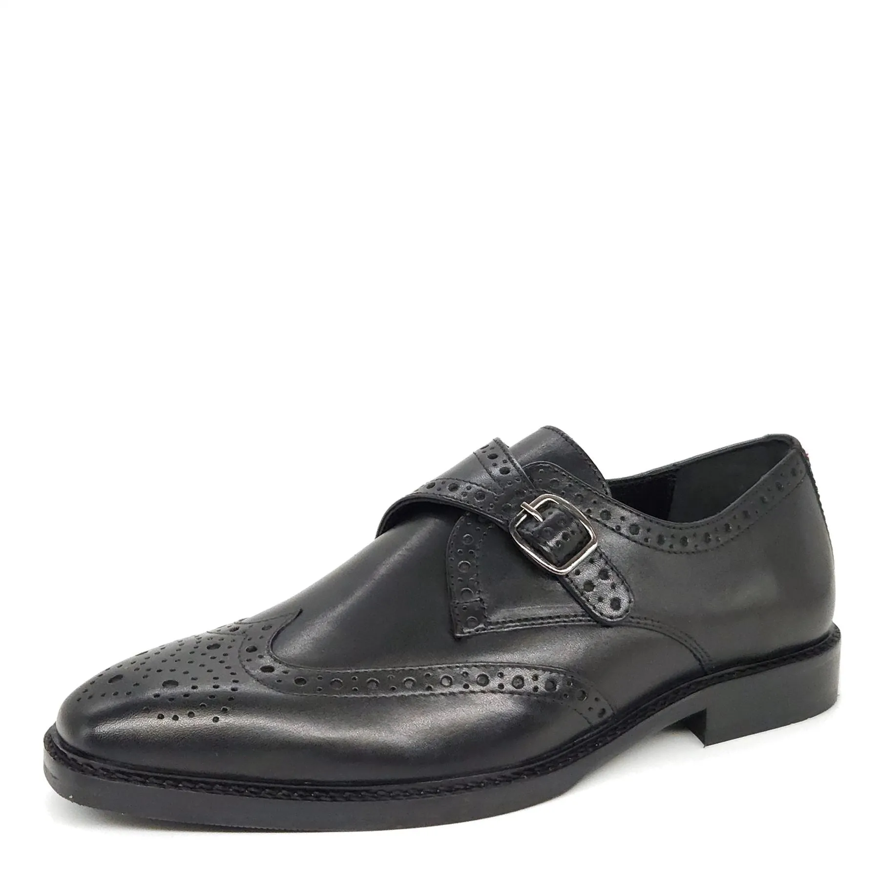 HX London Barnet Monk Strap Brogue Shoes