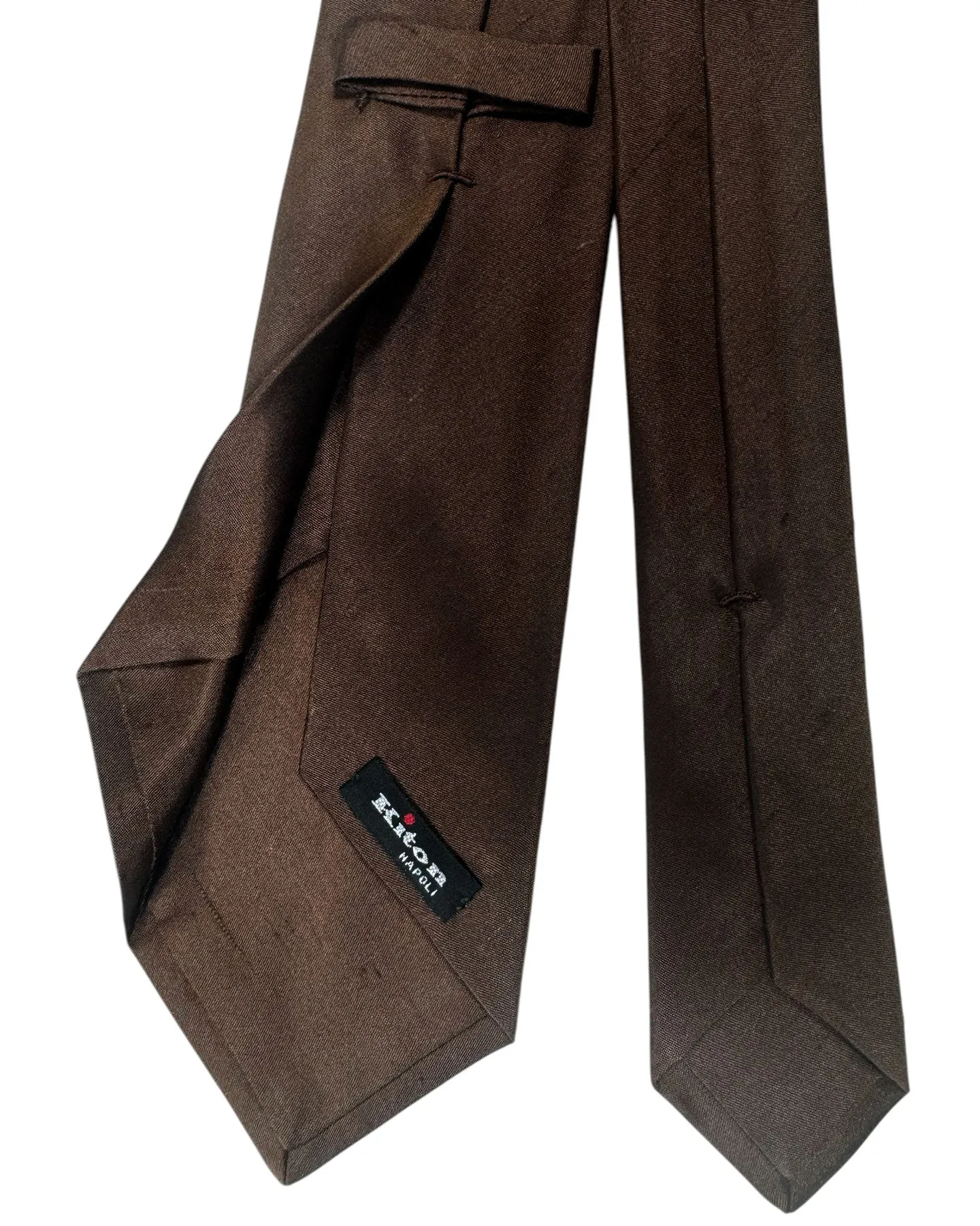 Kiton Tie Brown Solid - Sevenfold Necktie