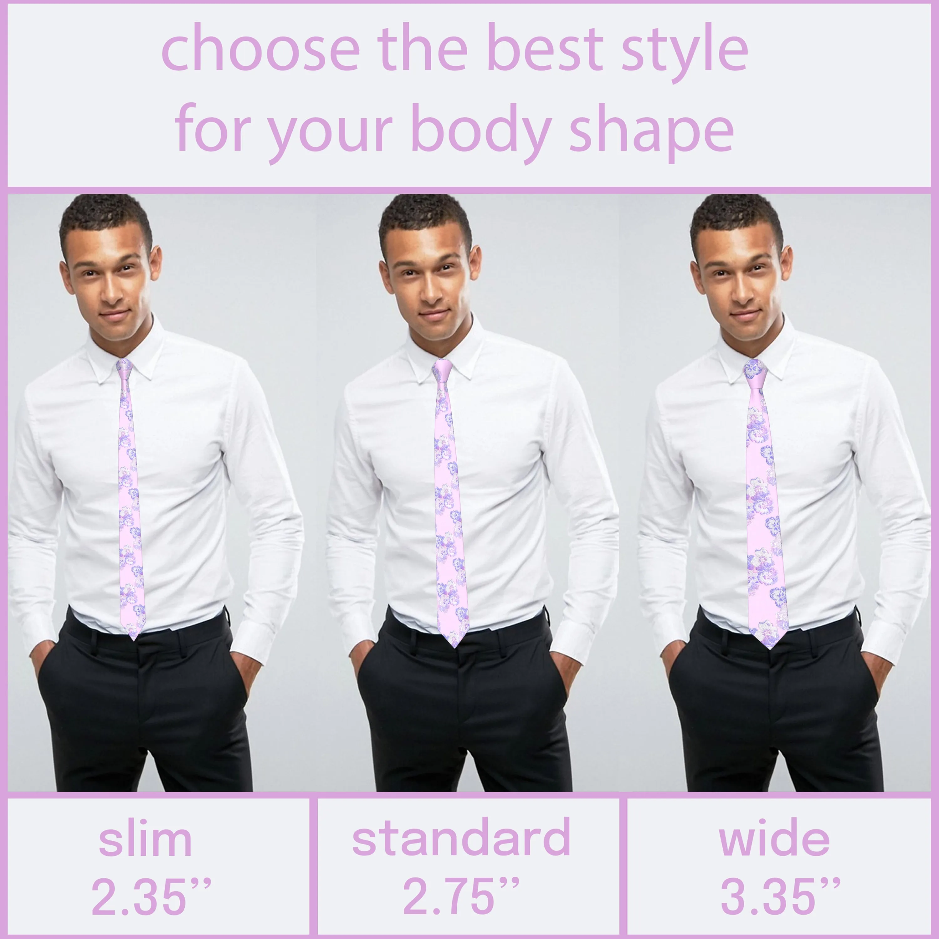 Lavender Men's Wedding Ties