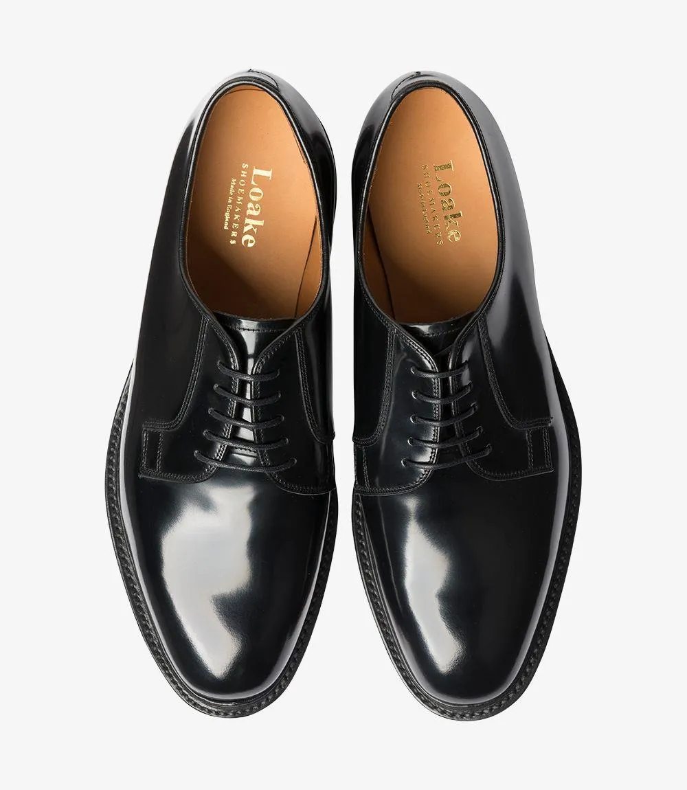 LOAKE 771 BLACK DERBY LEATHER SOLE F-MEDIUM