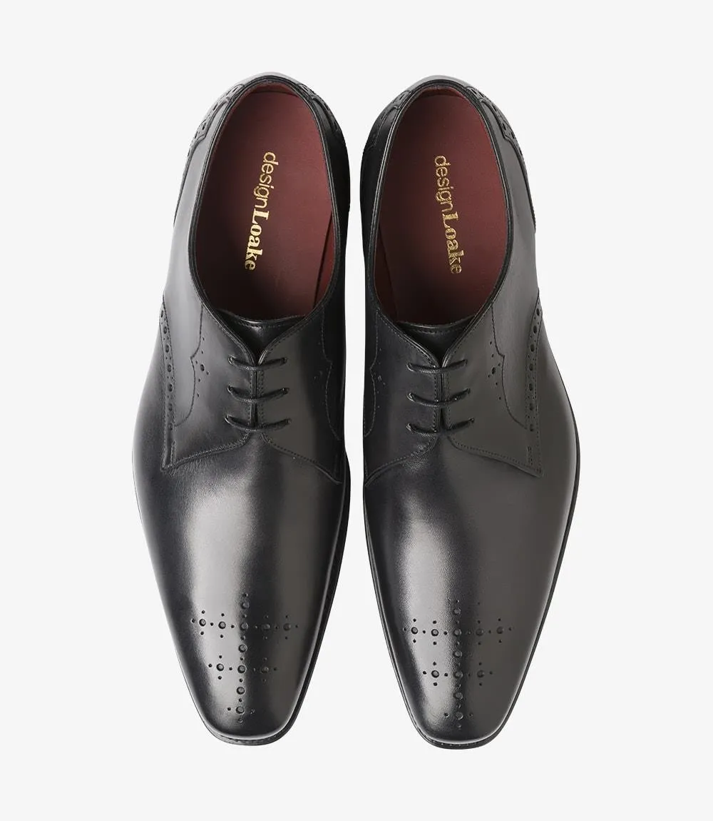 LOAKE HANNIBAL BLACK DERBY LEATHER SOLE F-MEDIUM
