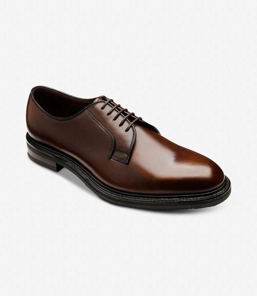 LOAKE LEYBURN DARK BROWN DERBY TOE CAP RUBBER SOLE F-MEDIUM