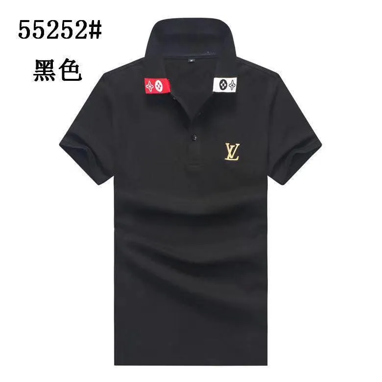 Louis Vuitton Men's Polo shirts-Black
