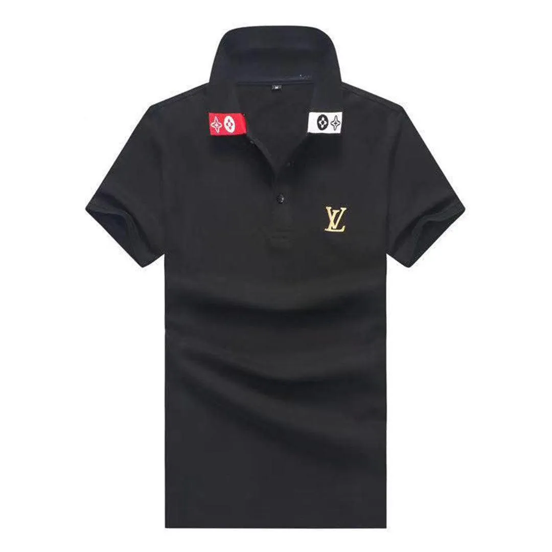 Louis Vuitton Men's Polo shirts-Black