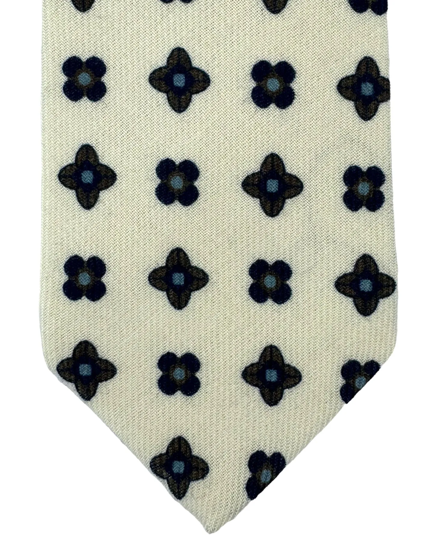 Luigi Borrelli Wool Tie White Classic Italian - SALE
