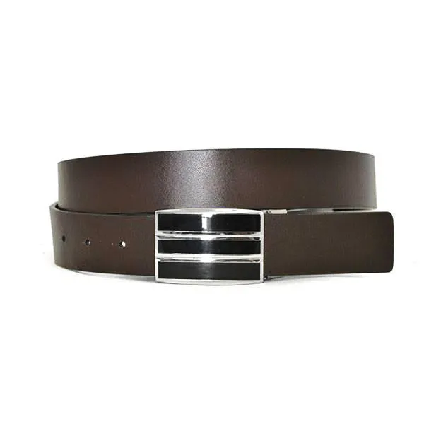 MADDOX - Menš Reversible Black and Brown Leather Belt