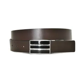 MADDOX - Menš Reversible Black and Brown Leather Belt