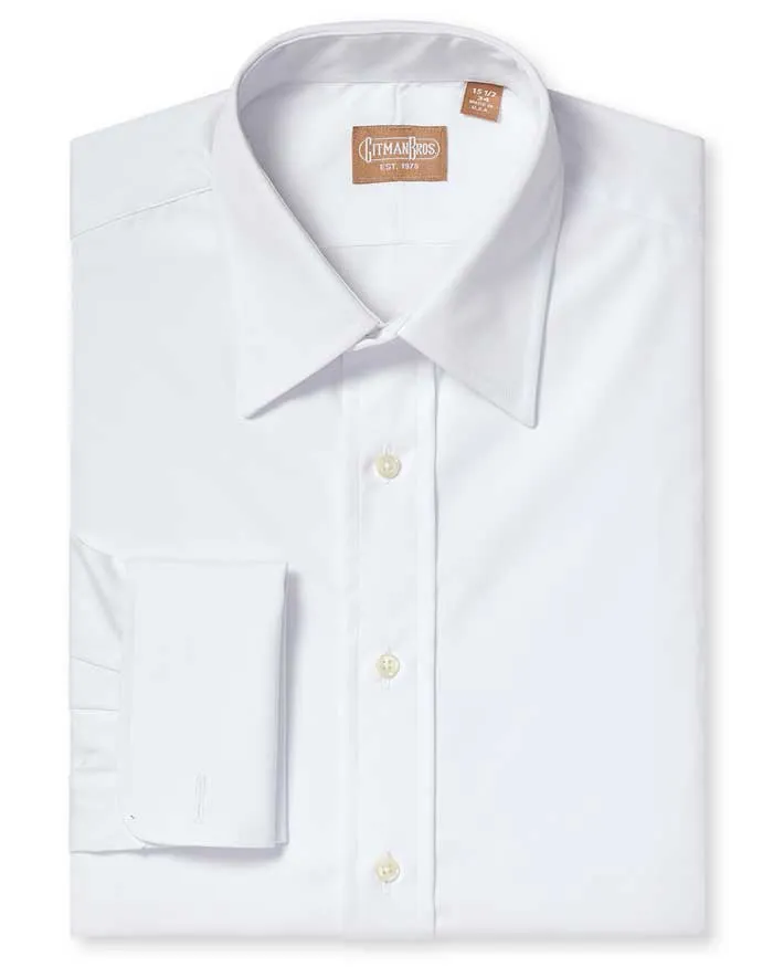 Medium Spread Broadcloth Tuxedo Shirt - Tailored