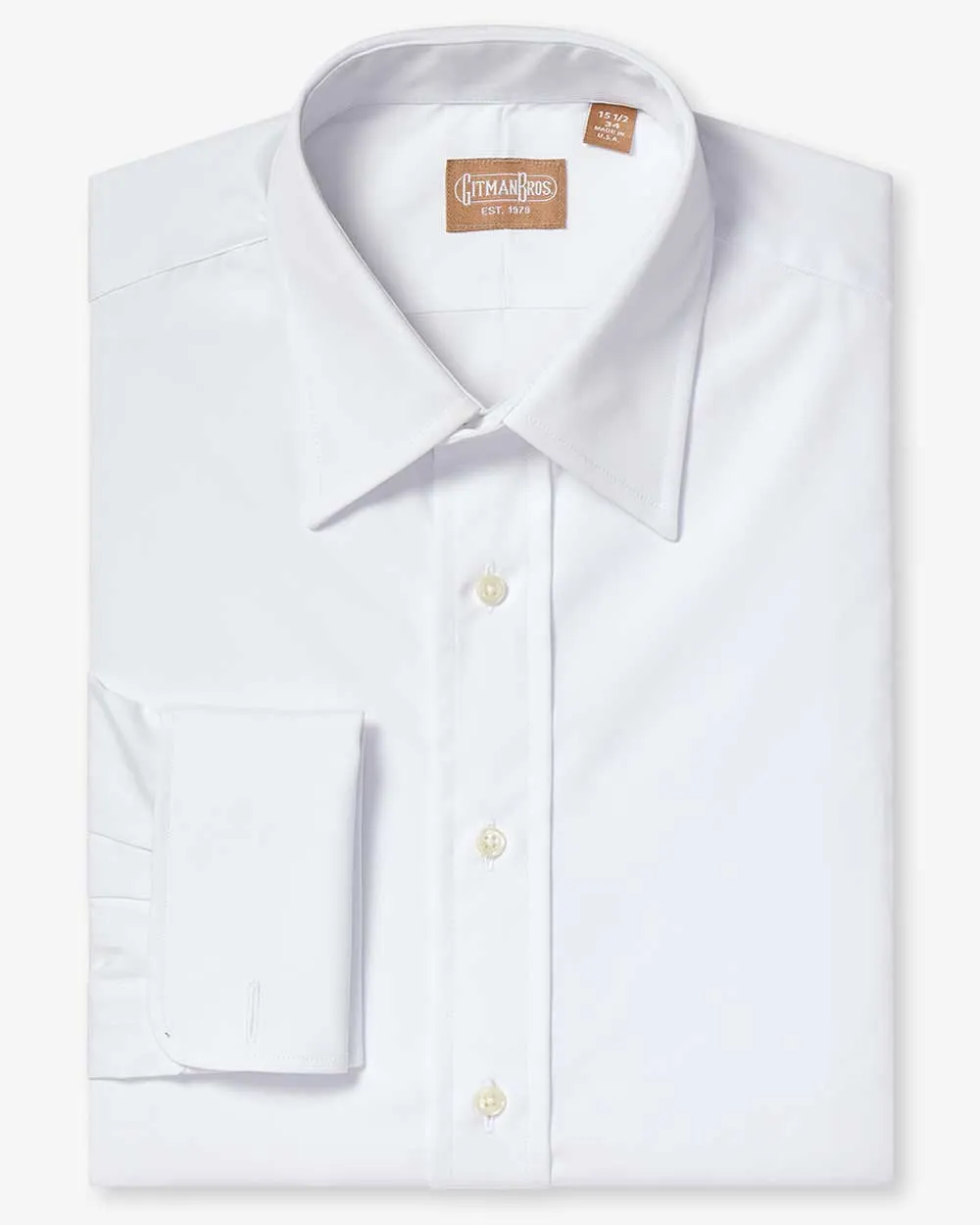 Medium Spread Broadcloth Tuxedo Shirt - Tailored