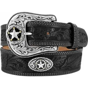 Men's 5 Star Ranch Tooled Leather Western Belt by Leegin C12423