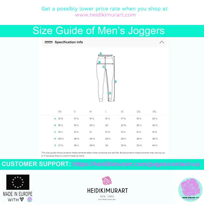 Men's Bright White Premium Joggers, Solid White Color Designer Premium Fashion Joggers - Made in EU