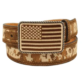 Men's Brown Digital Camo Belt by Ariat A1030844