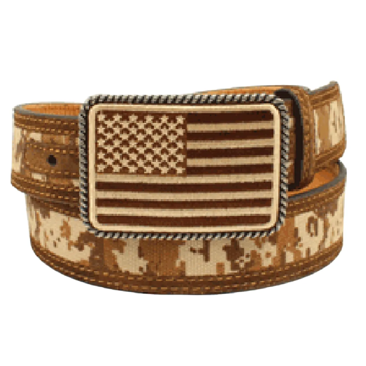 Men's Brown Digital Camo Belt by Ariat A1030844