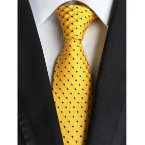 Mens Fashion Tie Polka Dot Formal Jacquard Woven Neckties