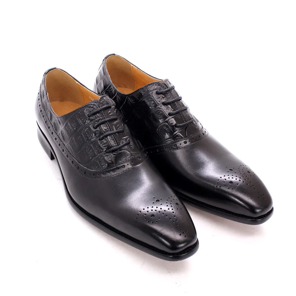 Men's Lace-up British Oxford Shoes Cowhide | Brodtica.com