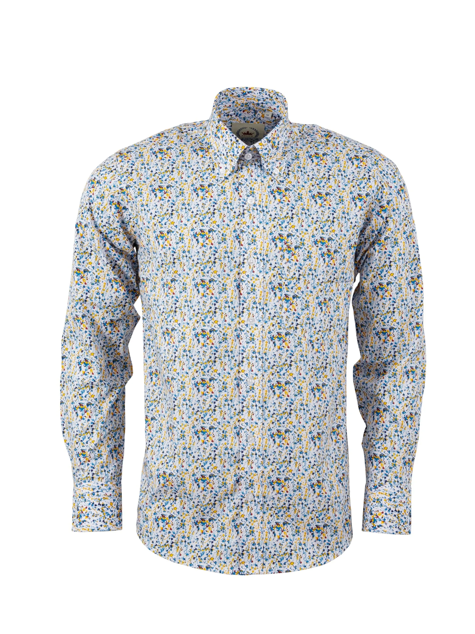 Men's Limited production Yellow & Blue Floral shirt - LR-6