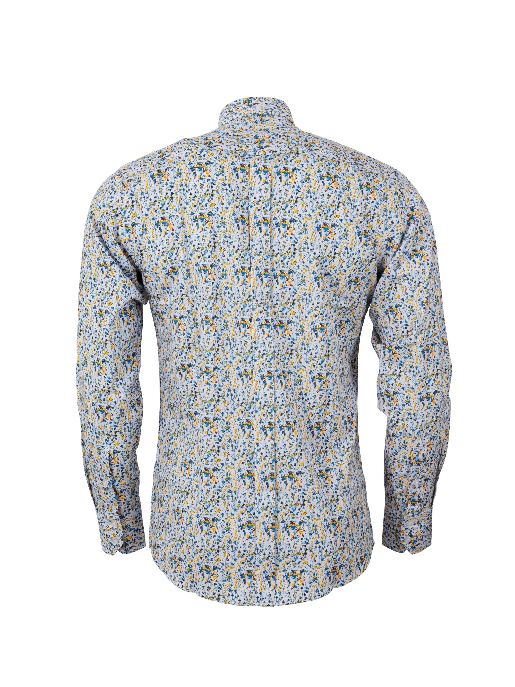 Men's Limited production Yellow & Blue Floral shirt - LR-6