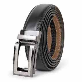 Mens Marino 56" Black Leather Track Belt #221