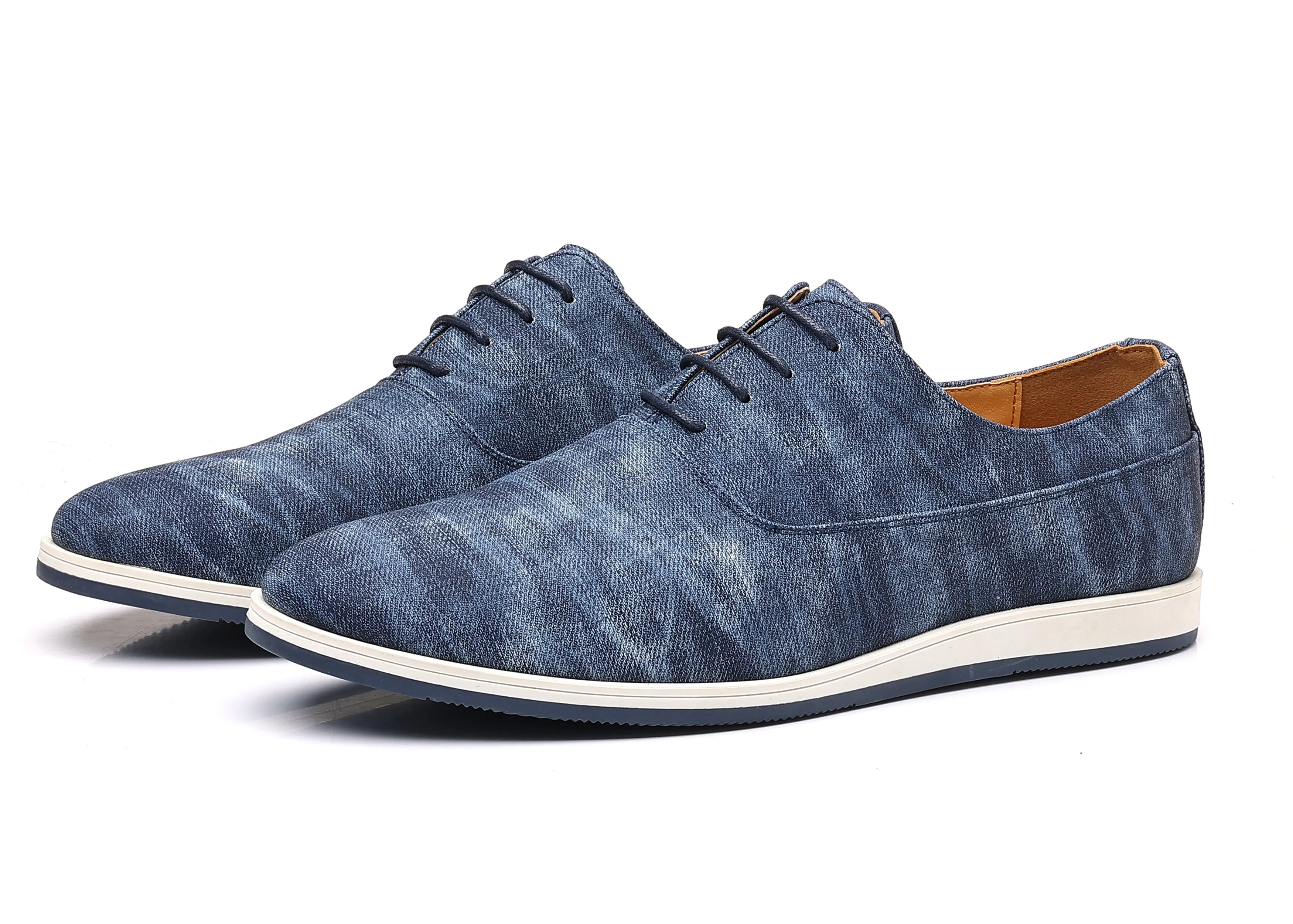 Men's Plain Toe Denim Oxfords