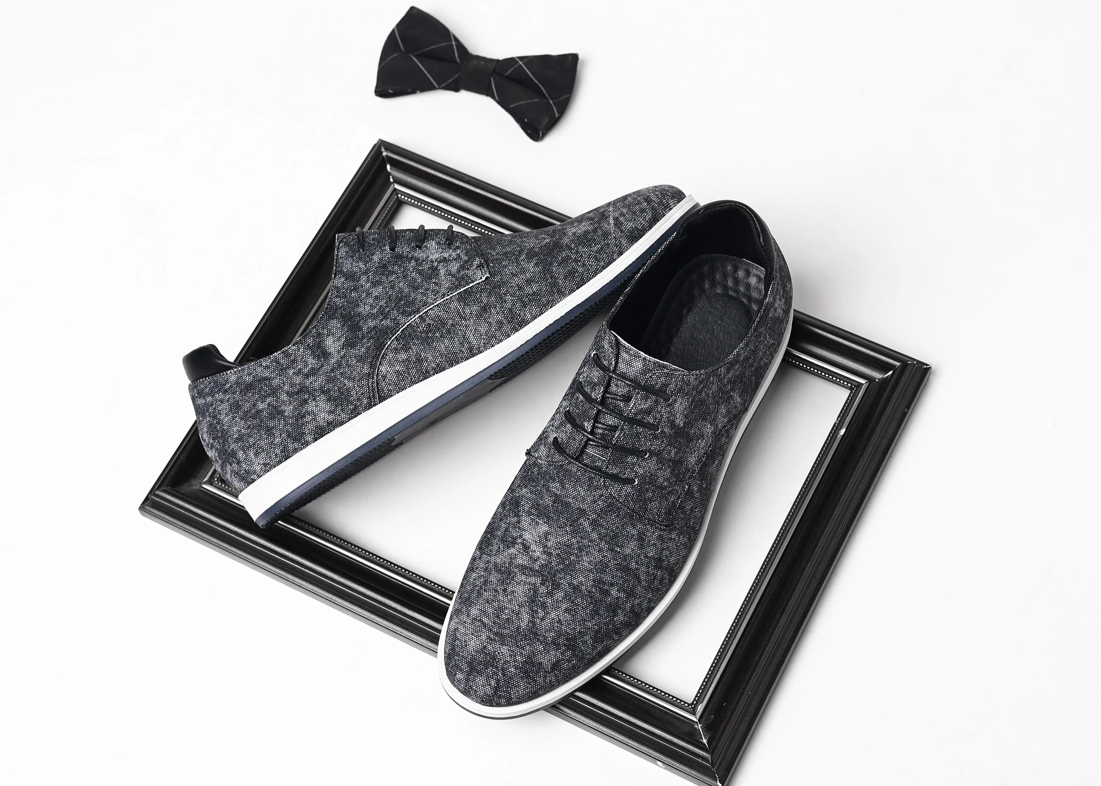 Men's Plain Toe Denim Oxfords