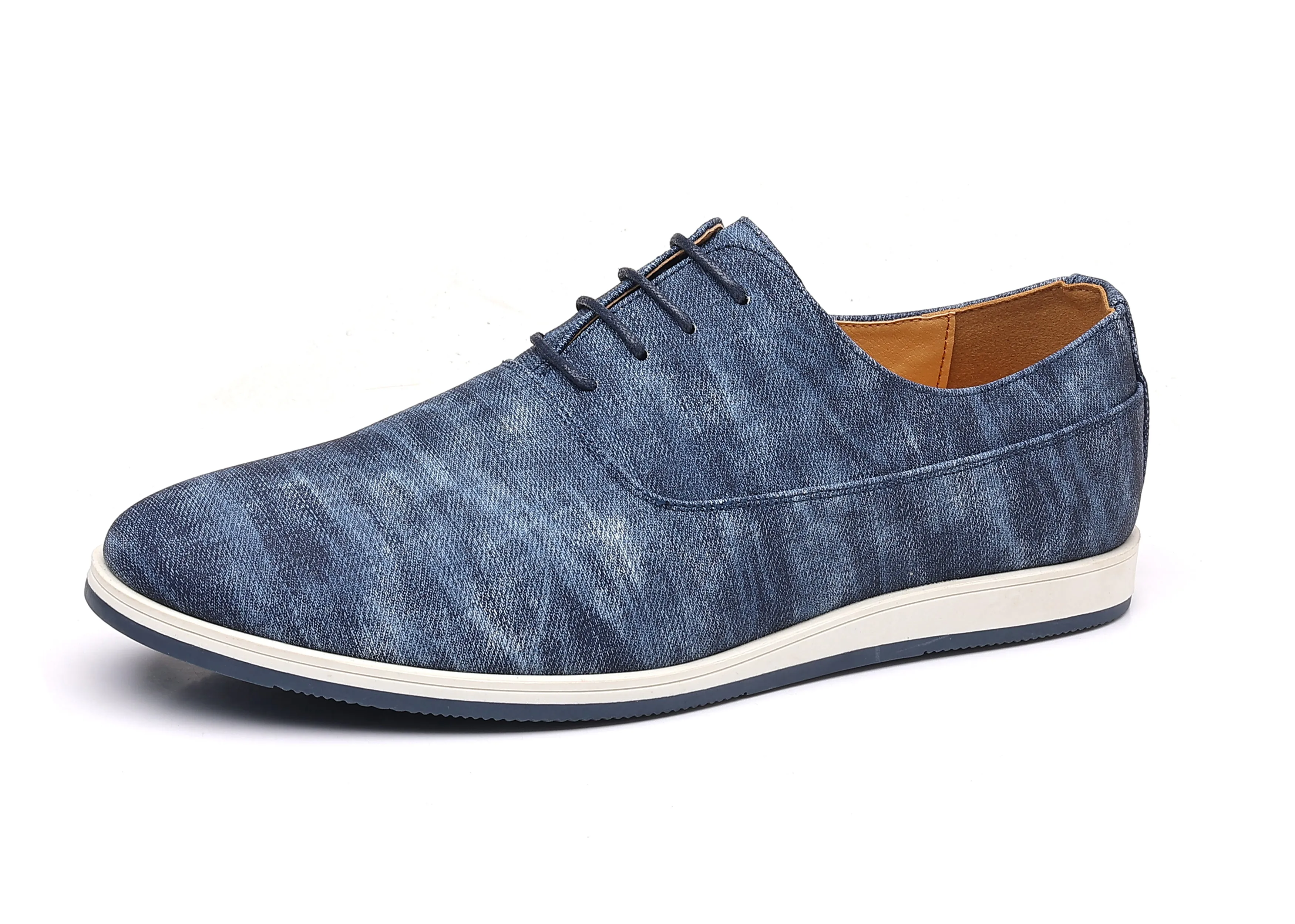 Men's Plain Toe Denim Oxfords