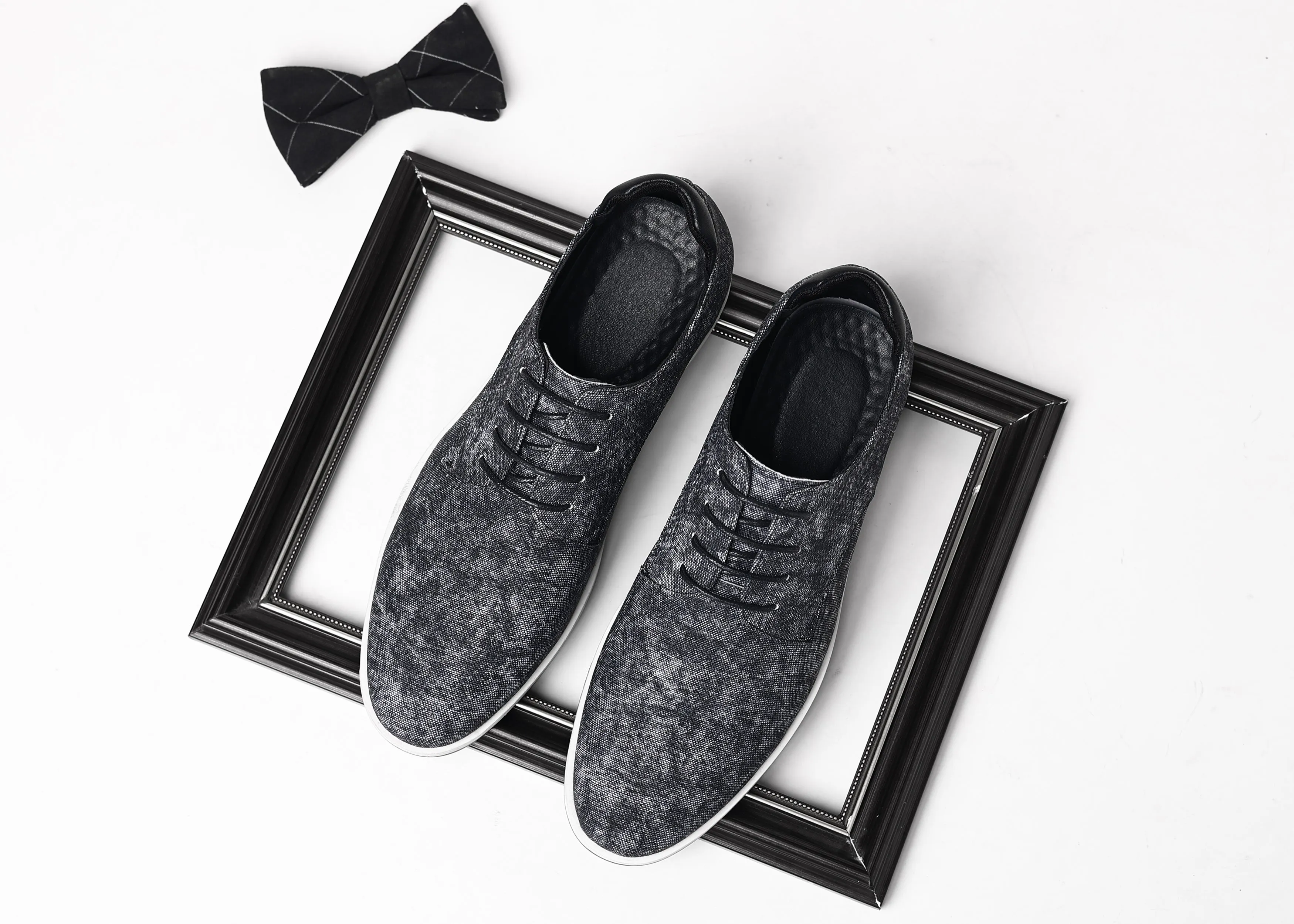 Men's Plain Toe Denim Oxfords
