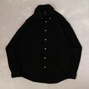 MEN'S VINTAGE CHECKED CORD SHIRT - SMALL