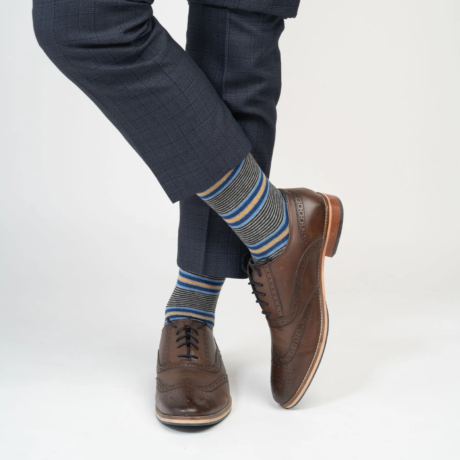 Multistripe Men's Socks - Black