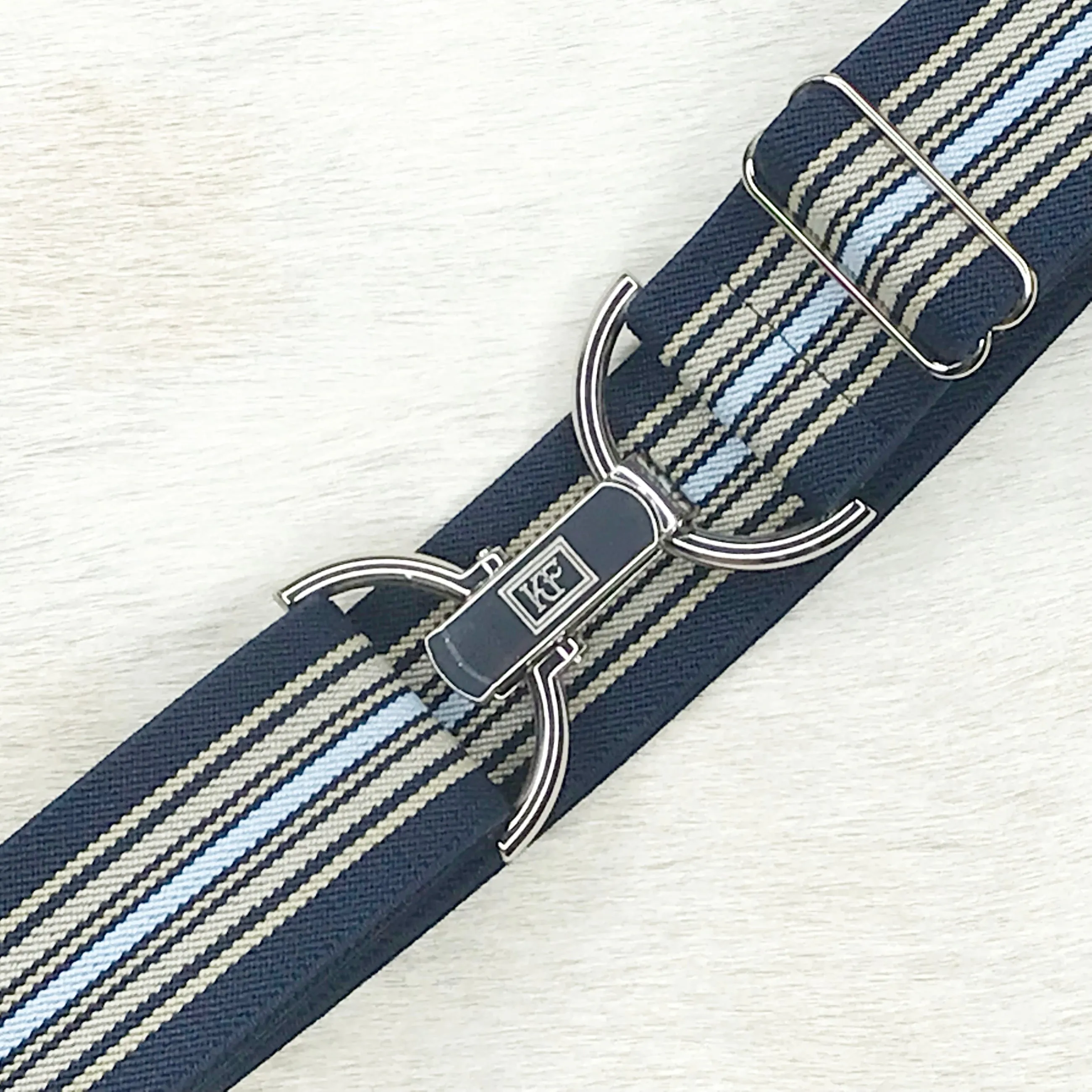 Navy Tan Stripe