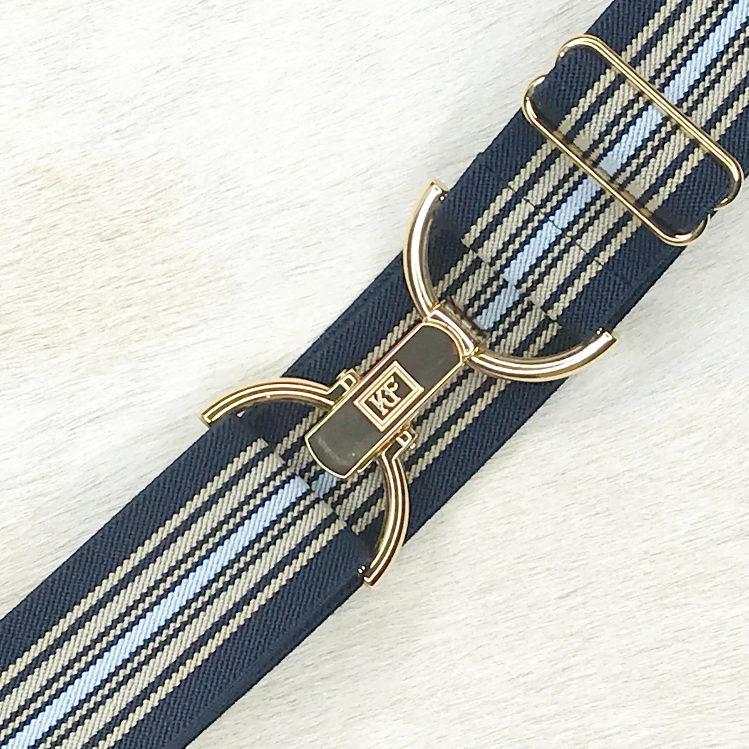 Navy Tan Stripe